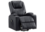 609475P Armstrong Upholstered Power Lift Massage Recliner Espresso