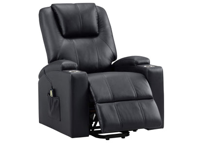 609475P Armstrong Upholstered Power Lift Massage Recliner Espresso