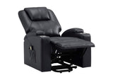 609475P Armstrong Upholstered Power Lift Massage Recliner Espresso