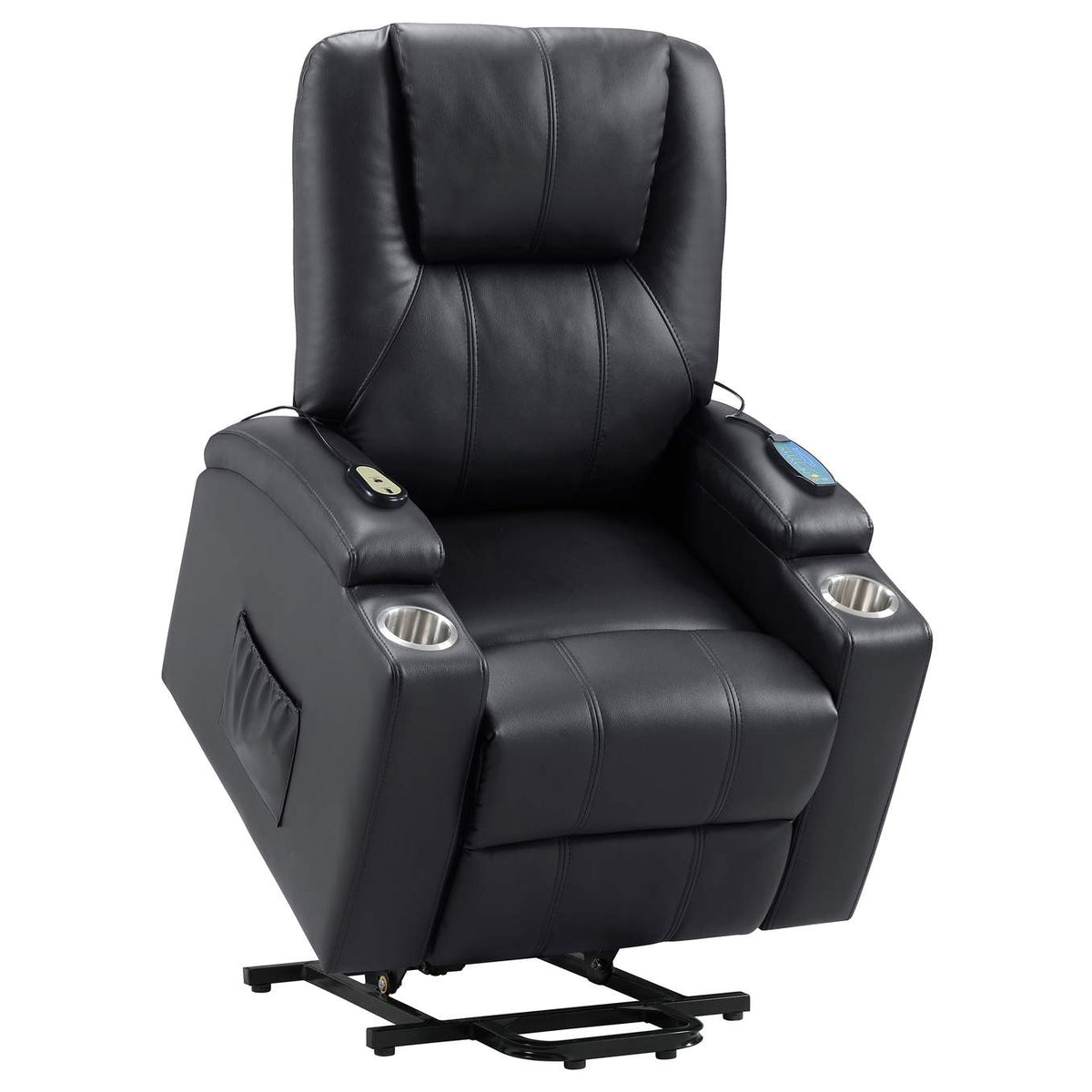 609475P Armstrong Upholstered Power Lift Massage Recliner Espresso