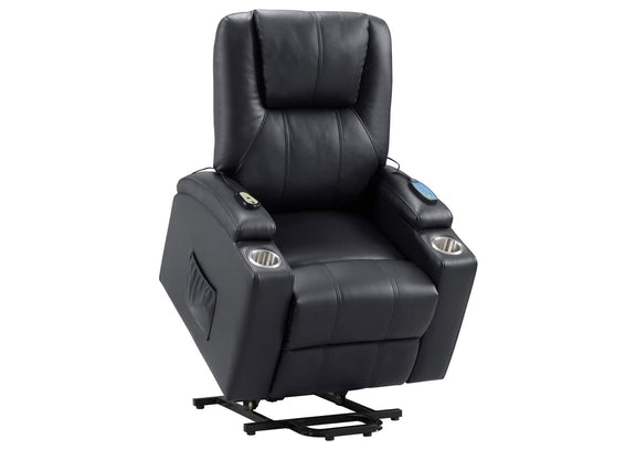609475P Armstrong Upholstered Power Lift Massage Recliner Espresso