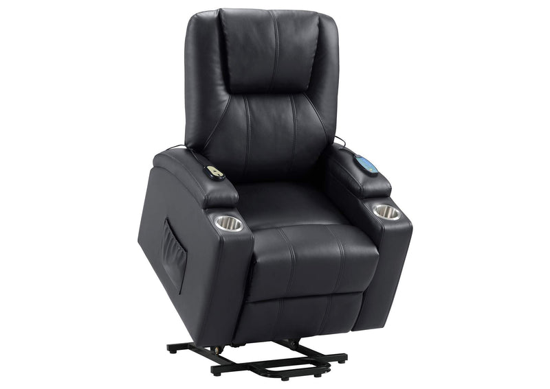 609475P Armstrong Upholstered Power Lift Massage Recliner Espresso