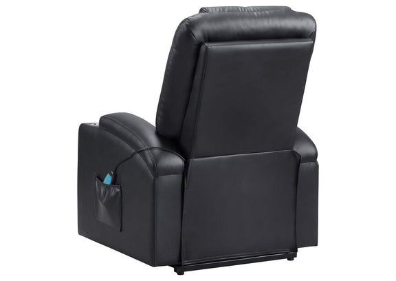609475P Armstrong Upholstered Power Lift Massage Recliner Espresso