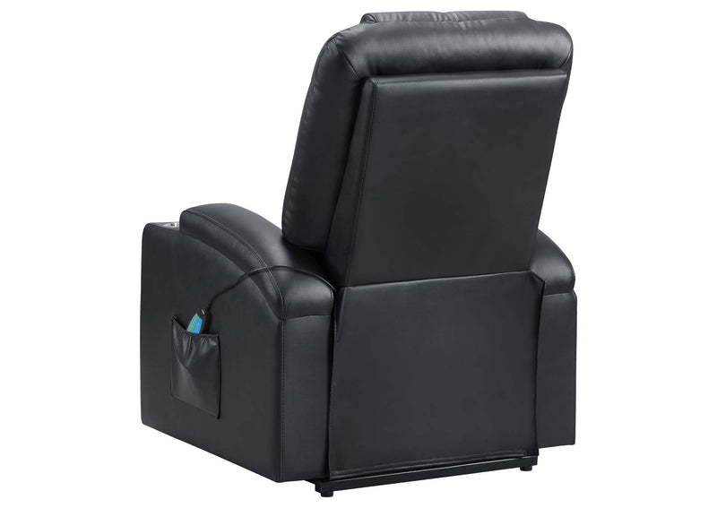 609475P Armstrong Upholstered Power Lift Massage Recliner Espresso