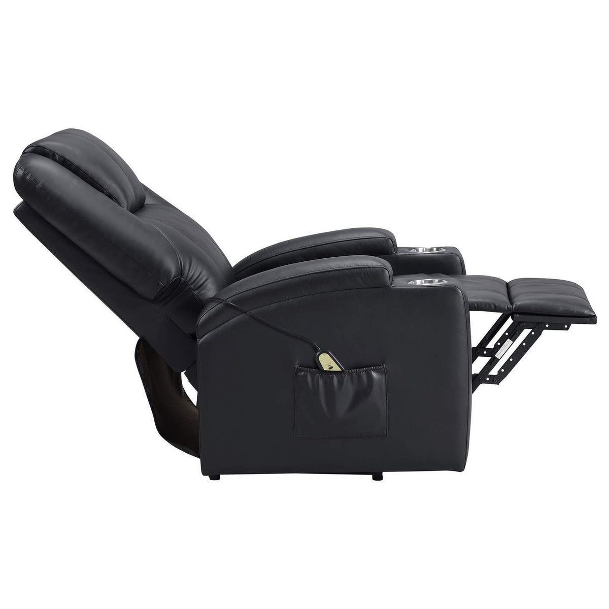 609475P Armstrong Upholstered Power Lift Massage Recliner Espresso