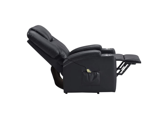 609475P Armstrong Upholstered Power Lift Massage Recliner Espresso