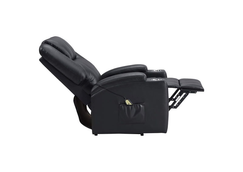 609475P Armstrong Upholstered Power Lift Massage Recliner Espresso