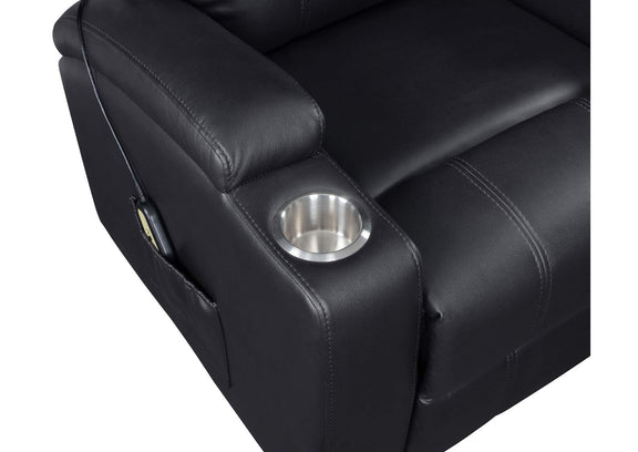609475P Armstrong Upholstered Power Lift Massage Recliner Espresso