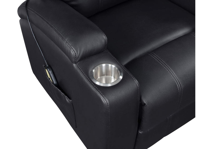 609475P Armstrong Upholstered Power Lift Massage Recliner Espresso