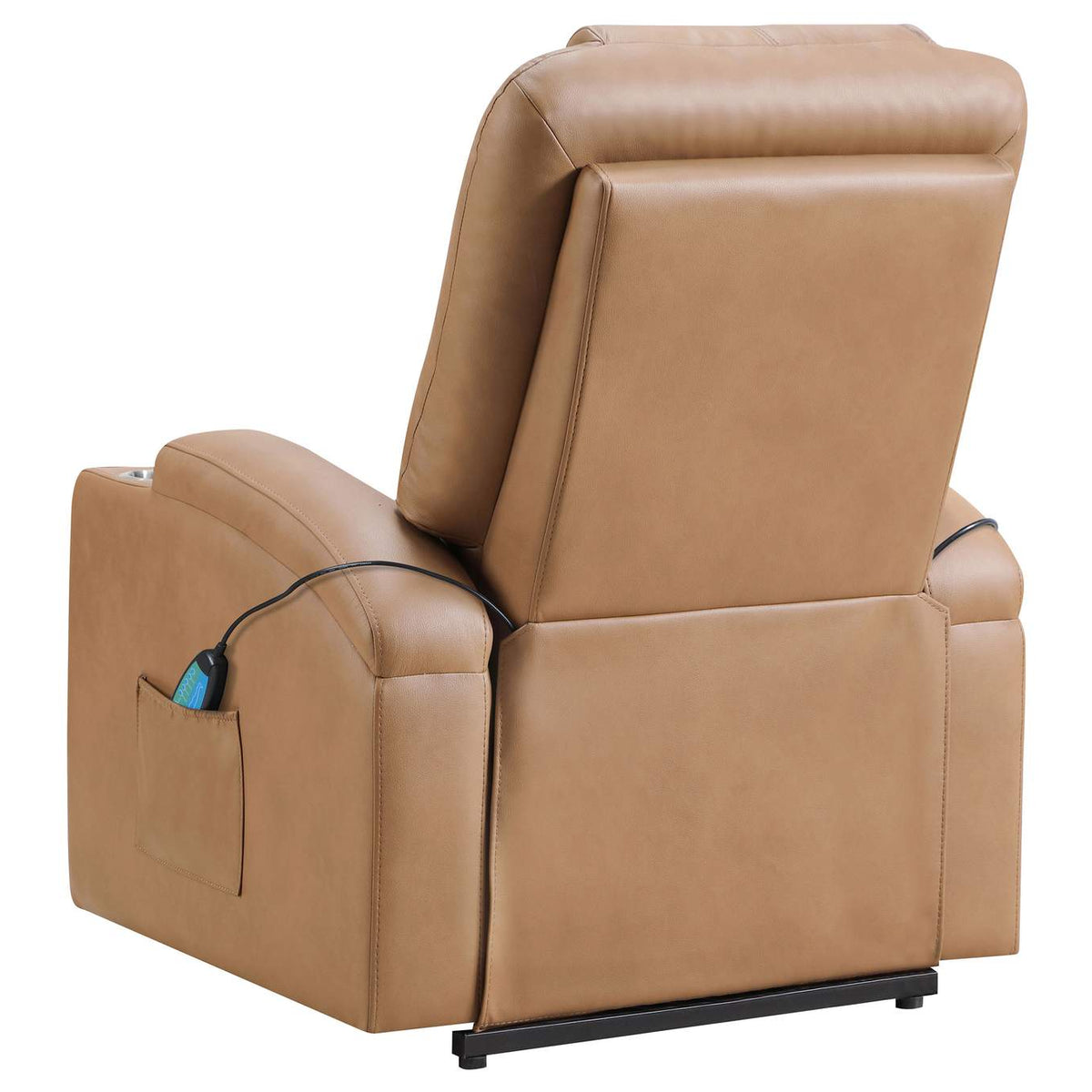 609476P Armstrong Upholstered Power Lift Massage Recliner Camel