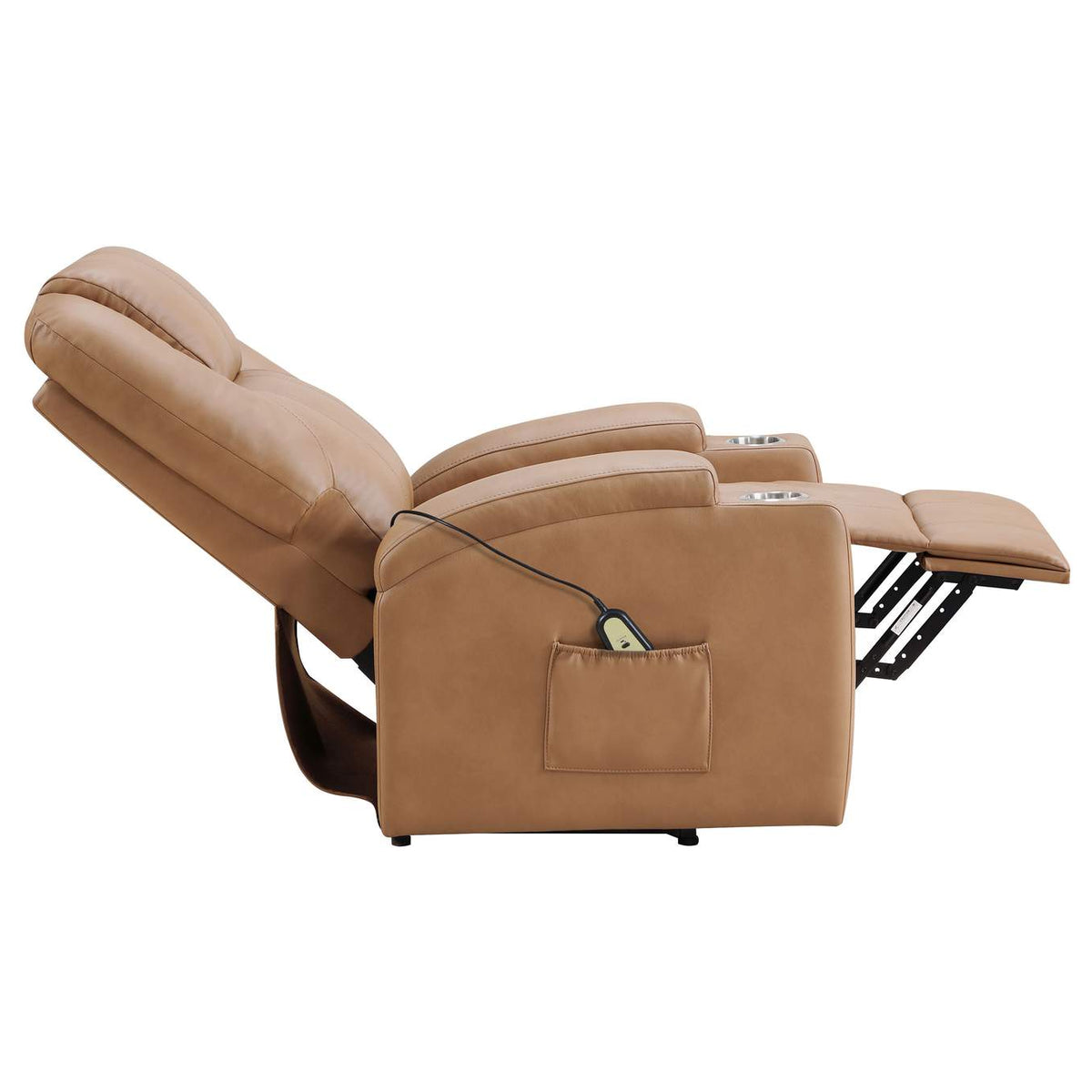 609476P Armstrong Upholstered Power Lift Massage Recliner Camel