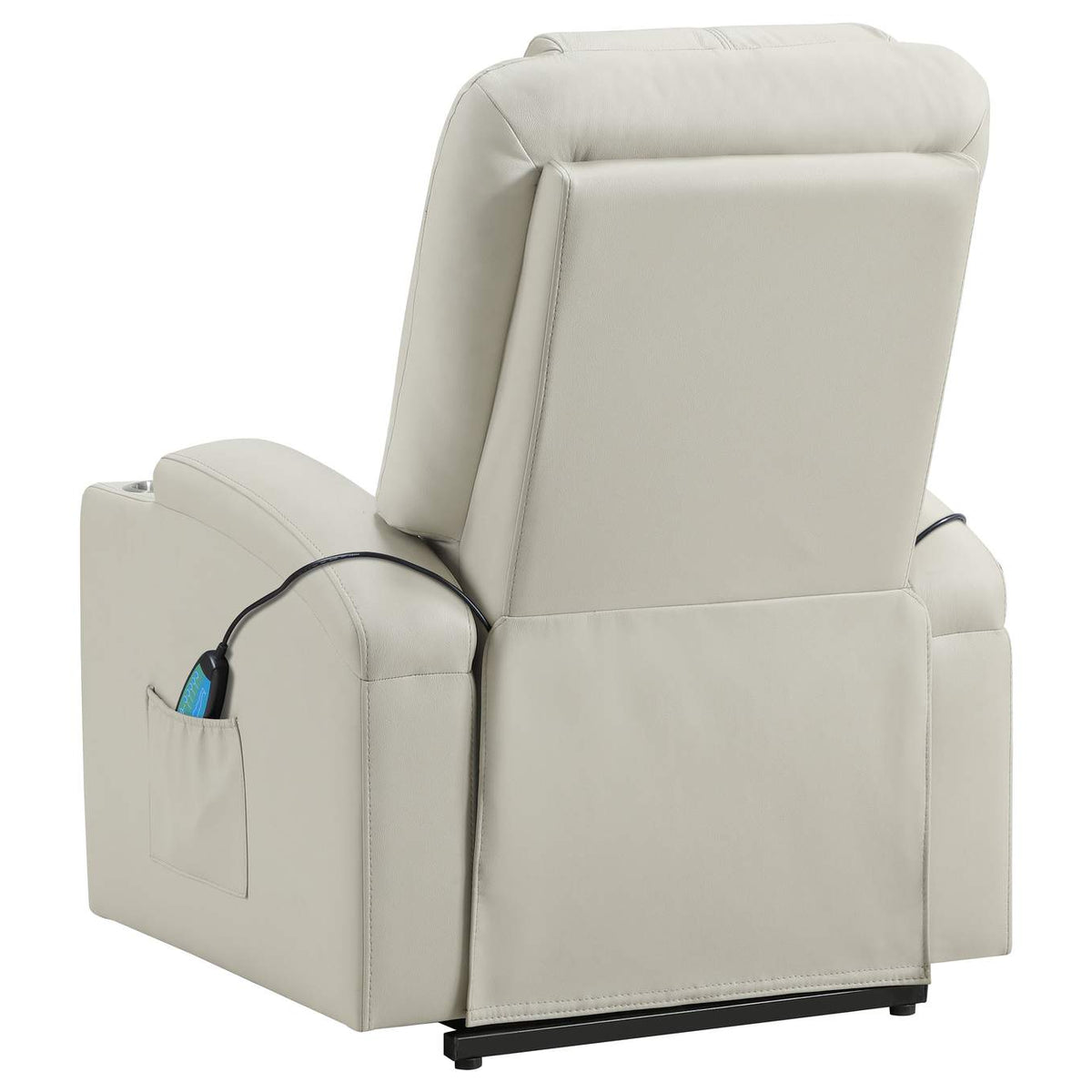 609477P Armstrong Upholstered Power Lift Massage Recliner Ivory