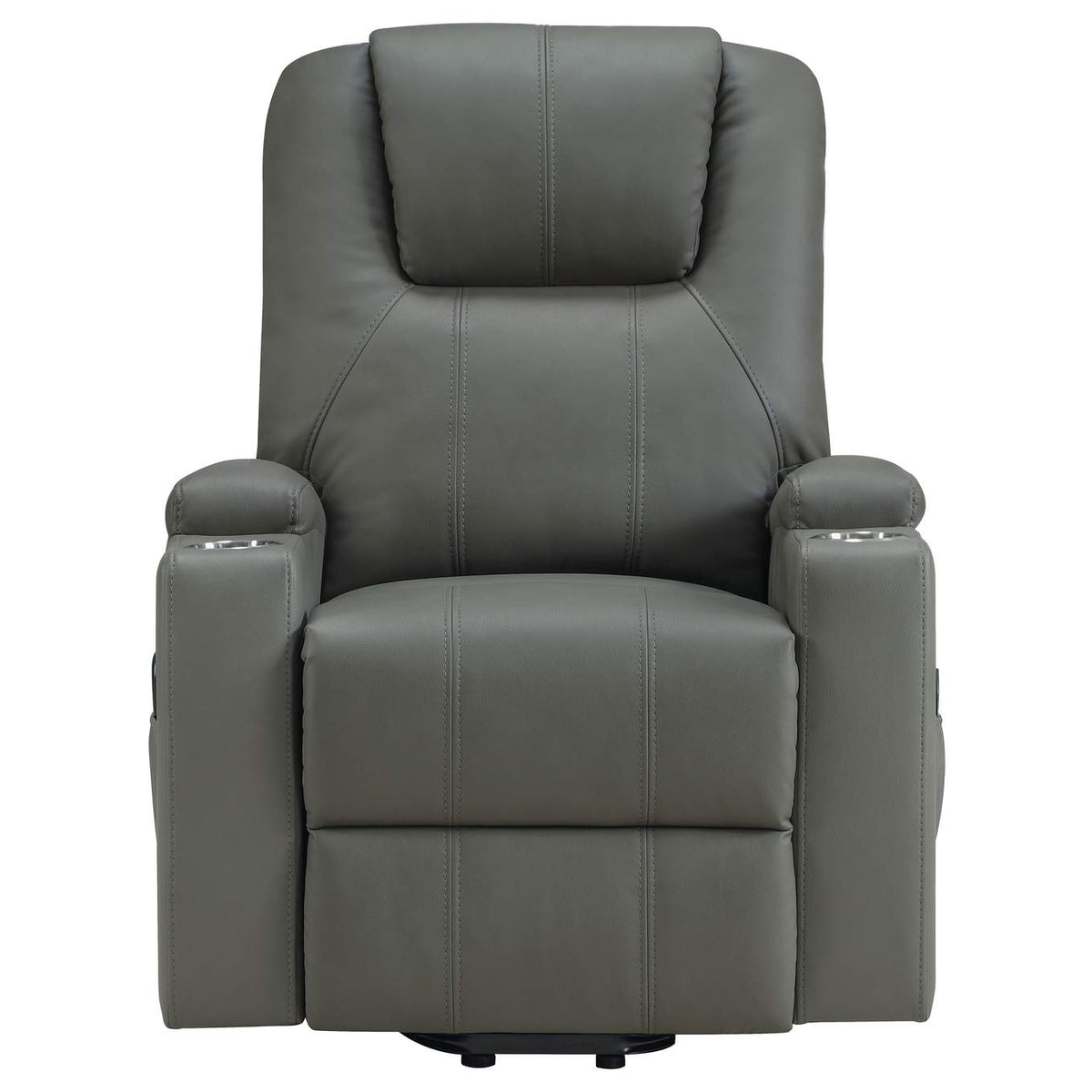 609478P Armstrong Upholstered Power Lift Massage Recliner Grey