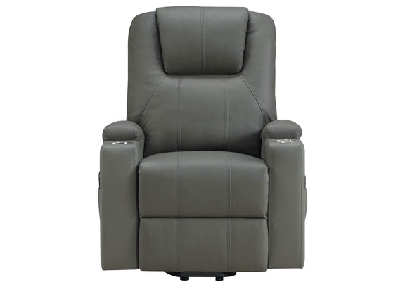 609478P Armstrong Upholstered Power Lift Massage Recliner Grey