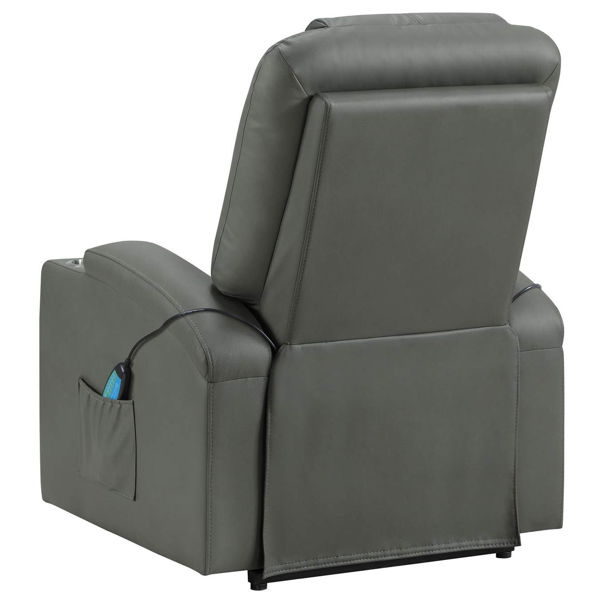 609478P Armstrong Upholstered Power Lift Massage Recliner Grey