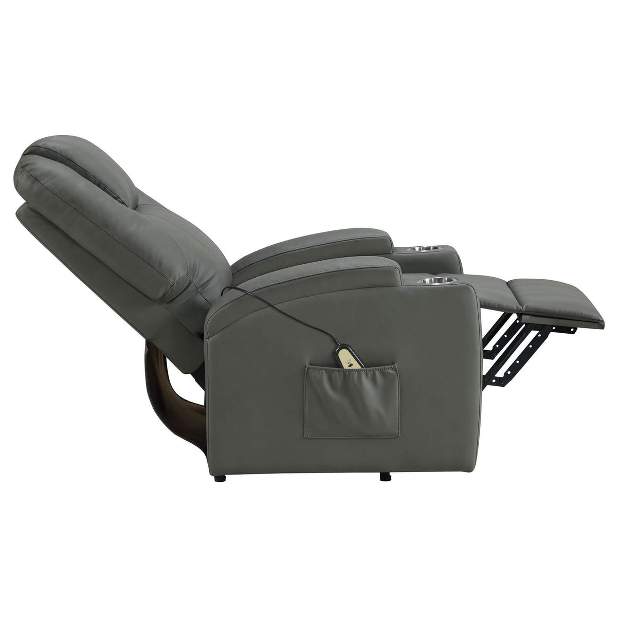 609478P Armstrong Upholstered Power Lift Massage Recliner Grey