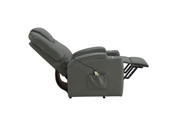 609478P Armstrong Upholstered Power Lift Massage Recliner Grey