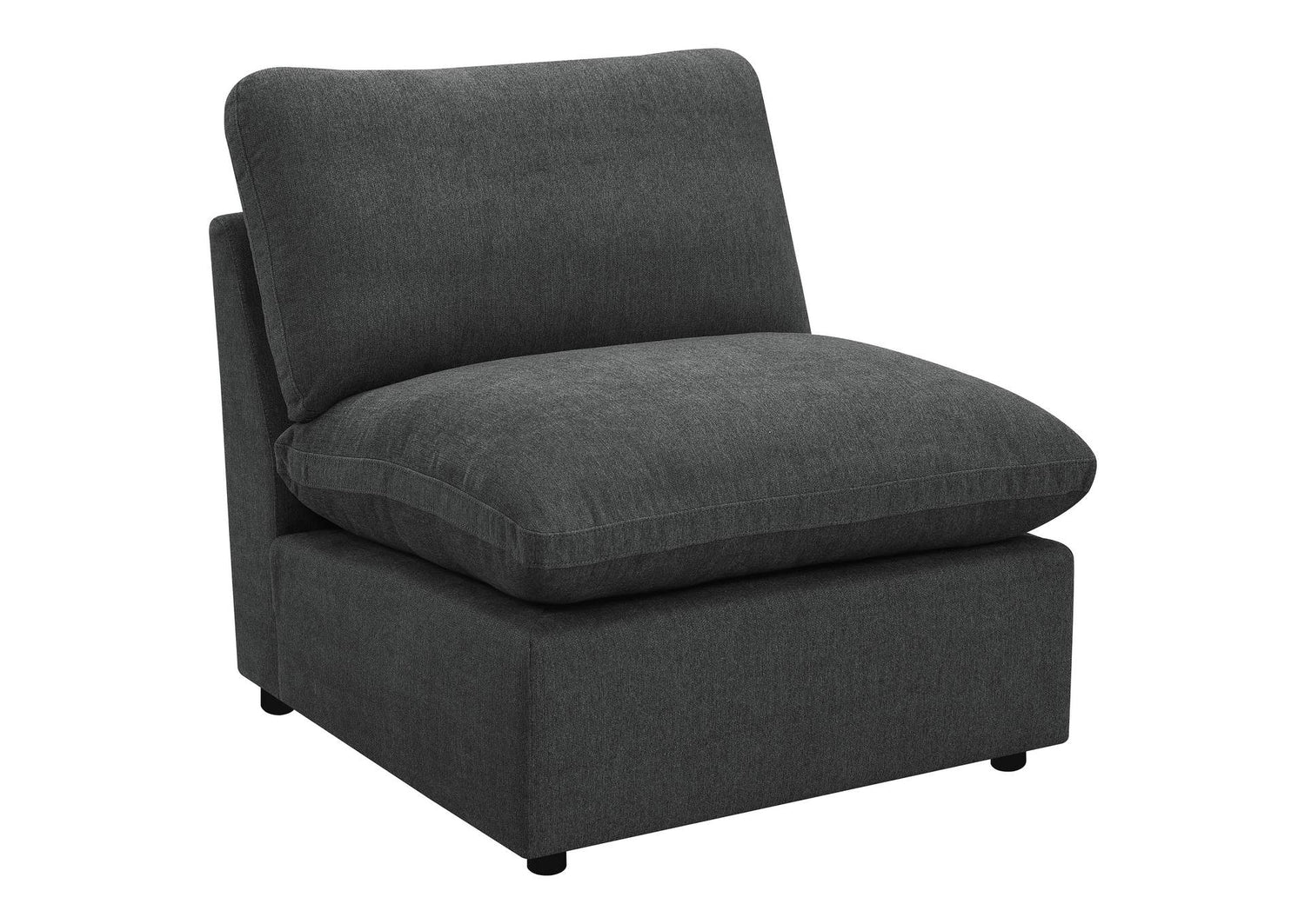 609530AC Collins Modular Armless Chair Dark Grey