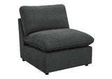 609530AC Collins Modular Armless Chair Dark Grey