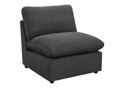 609530AC Collins Modular Armless Chair Dark Grey