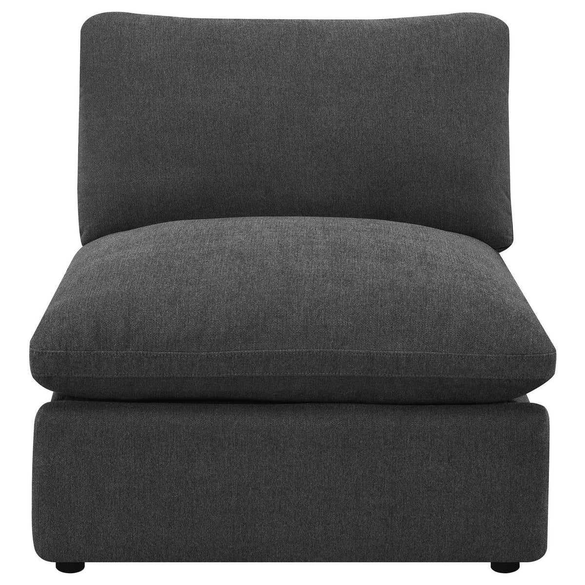 609530AC Collins Modular Armless Chair Dark Grey