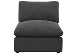 609530AC Collins Modular Armless Chair Dark Grey