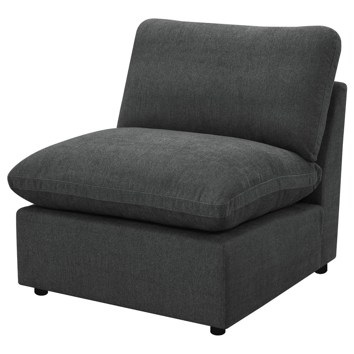 609530AC Collins Modular Armless Chair Dark Grey