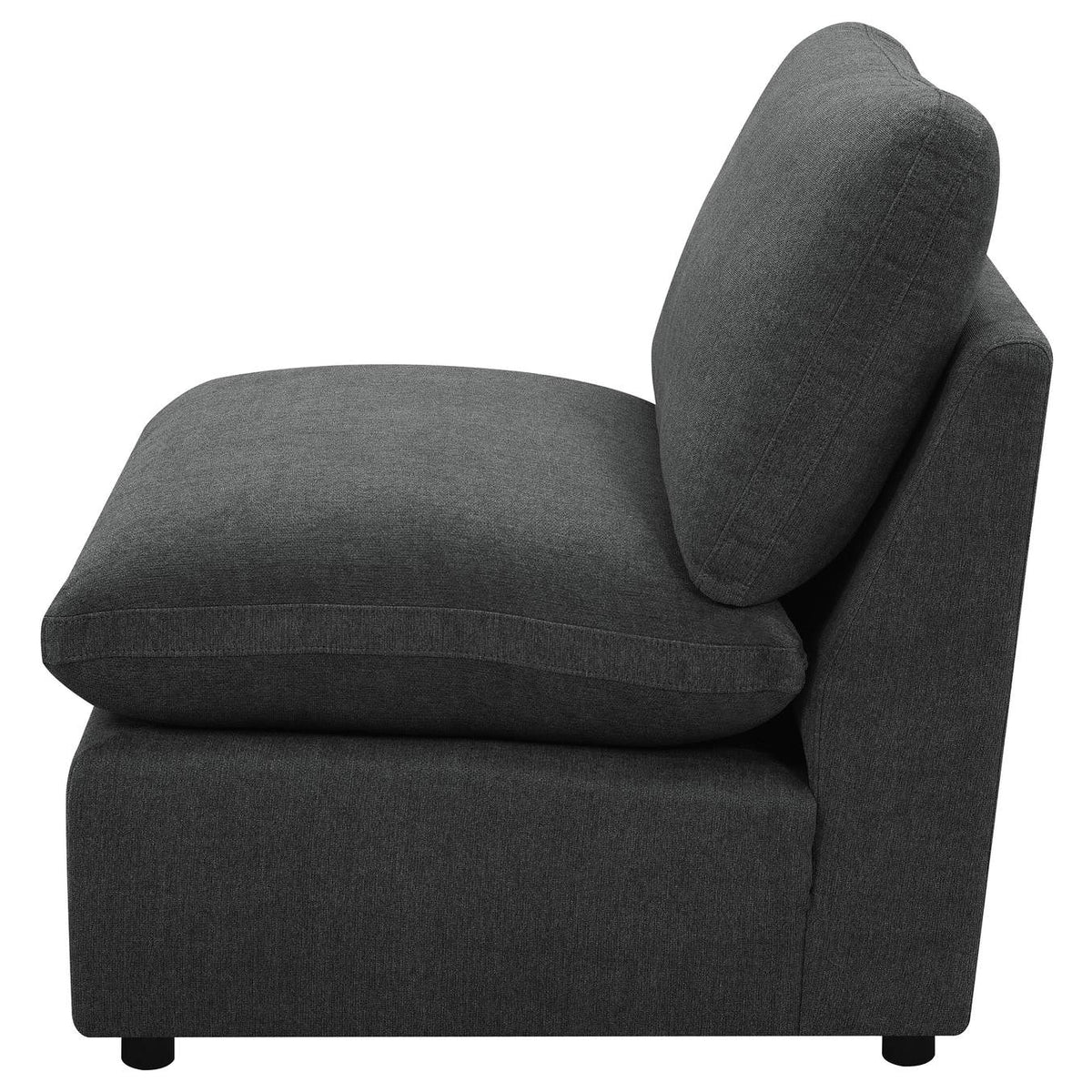 609530AC Collins Modular Armless Chair Dark Grey
