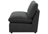 609530AC Collins Modular Armless Chair Dark Grey