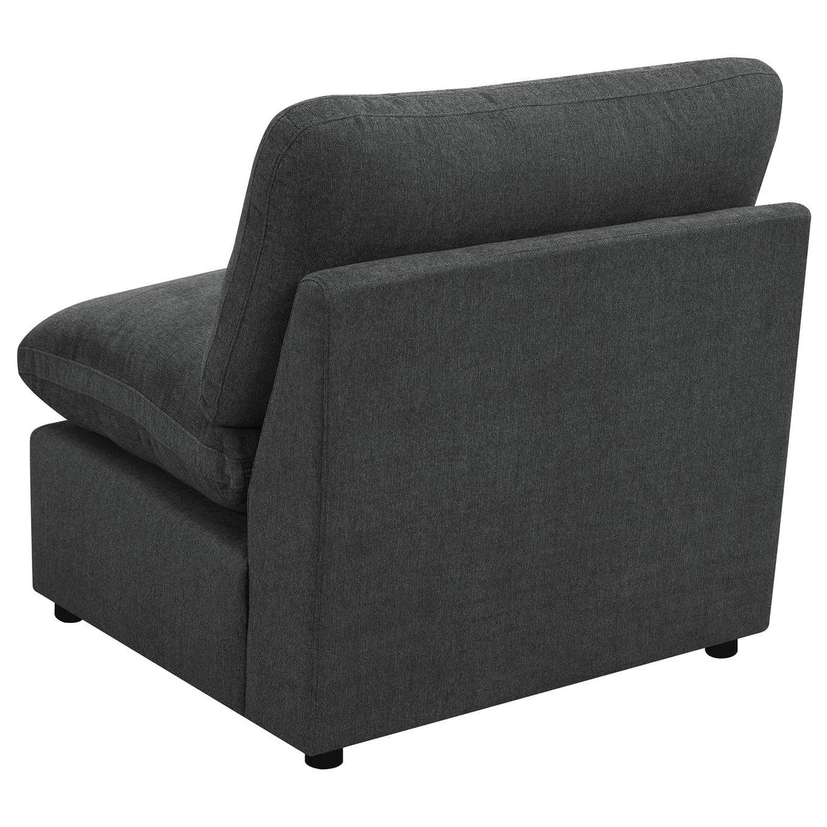 609530AC Collins Modular Armless Chair Dark Grey
