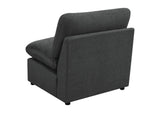 609530AC Collins Modular Armless Chair Dark Grey