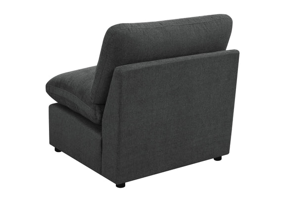 609530AC Collins Modular Armless Chair Dark Grey