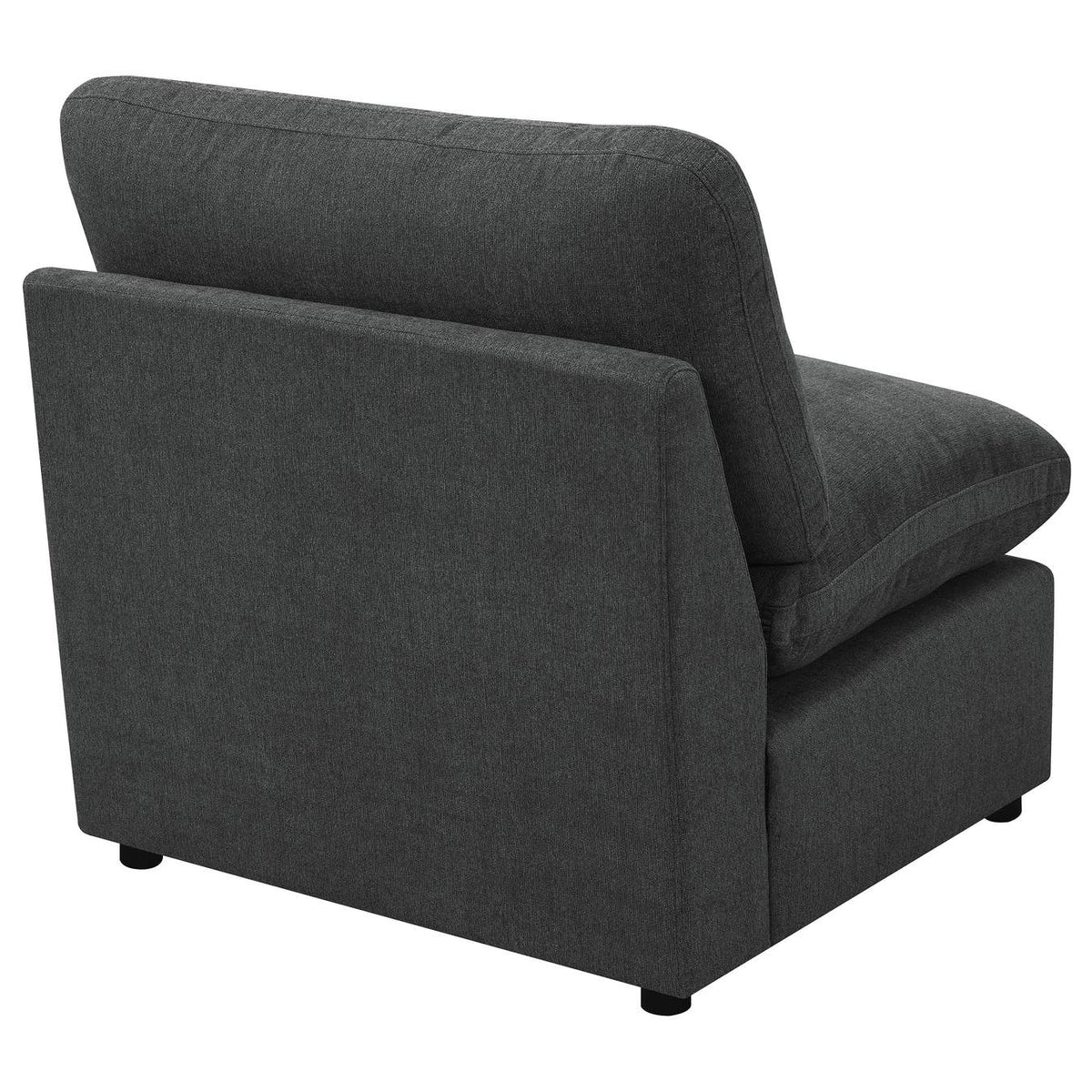 609530AC Collins Modular Armless Chair Dark Grey