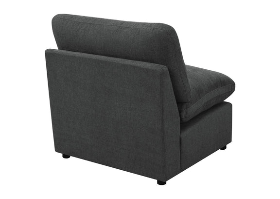 609530AC Collins Modular Armless Chair Dark Grey