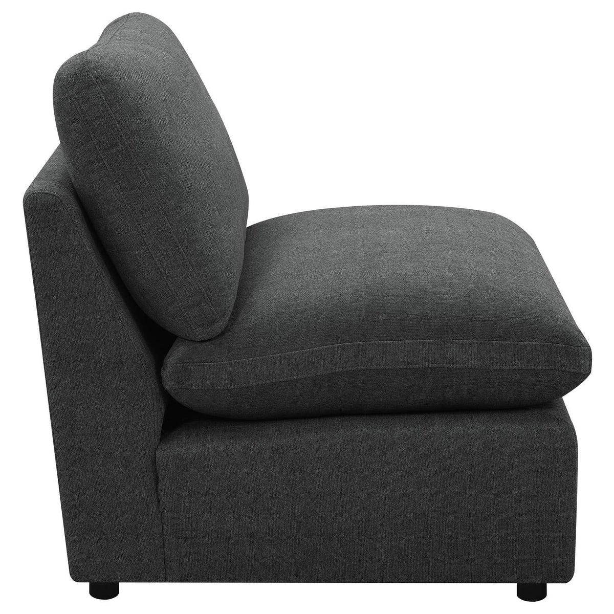 609530AC Collins Modular Armless Chair Dark Grey