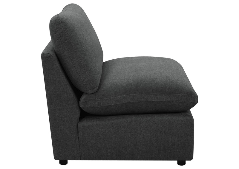 609530AC Collins Modular Armless Chair Dark Grey