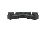 609530P-SETA Collins 7-piece Modular Power Reclining Sectional Dark Grey