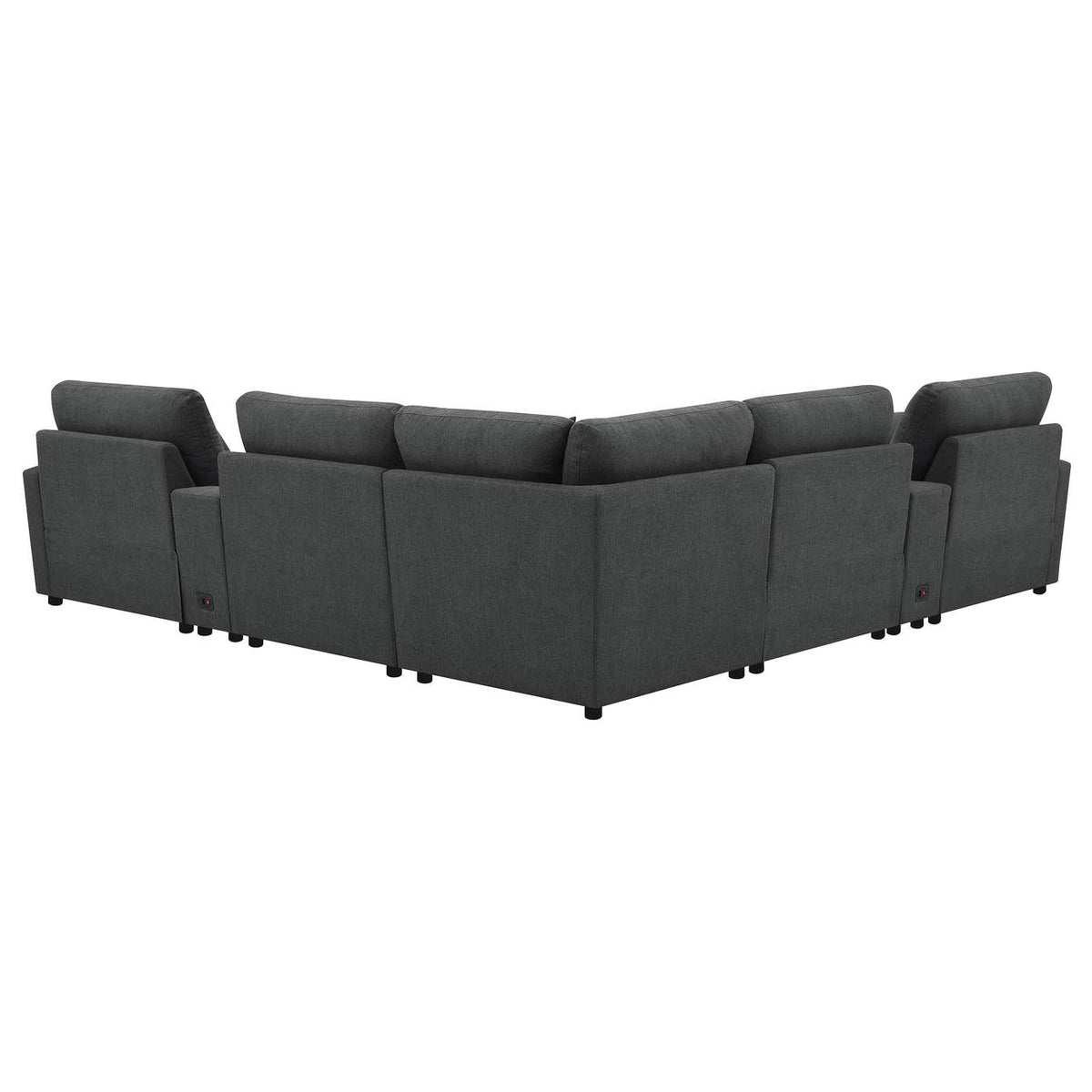 609530P-SETA Collins 7-piece Modular Power Reclining Sectional Dark Grey