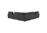609530P-SETA Collins 7-piece Modular Power Reclining Sectional Dark Grey
