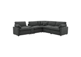609530P-SET Collins 6-piece Modular Power Reclining Sectional Dark Grey