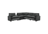 609530P-SET Collins 6-piece Modular Power Reclining Sectional Dark Grey