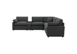 609530P-SET Collins 6-piece Modular Power Reclining Sectional Dark Grey