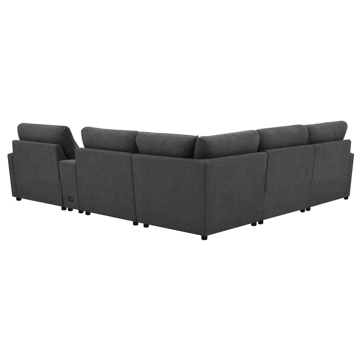 609530P-SET Collins 6-piece Modular Power Reclining Sectional Dark Grey