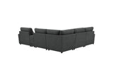 609530P-SET Collins 6-piece Modular Power Reclining Sectional Dark Grey
