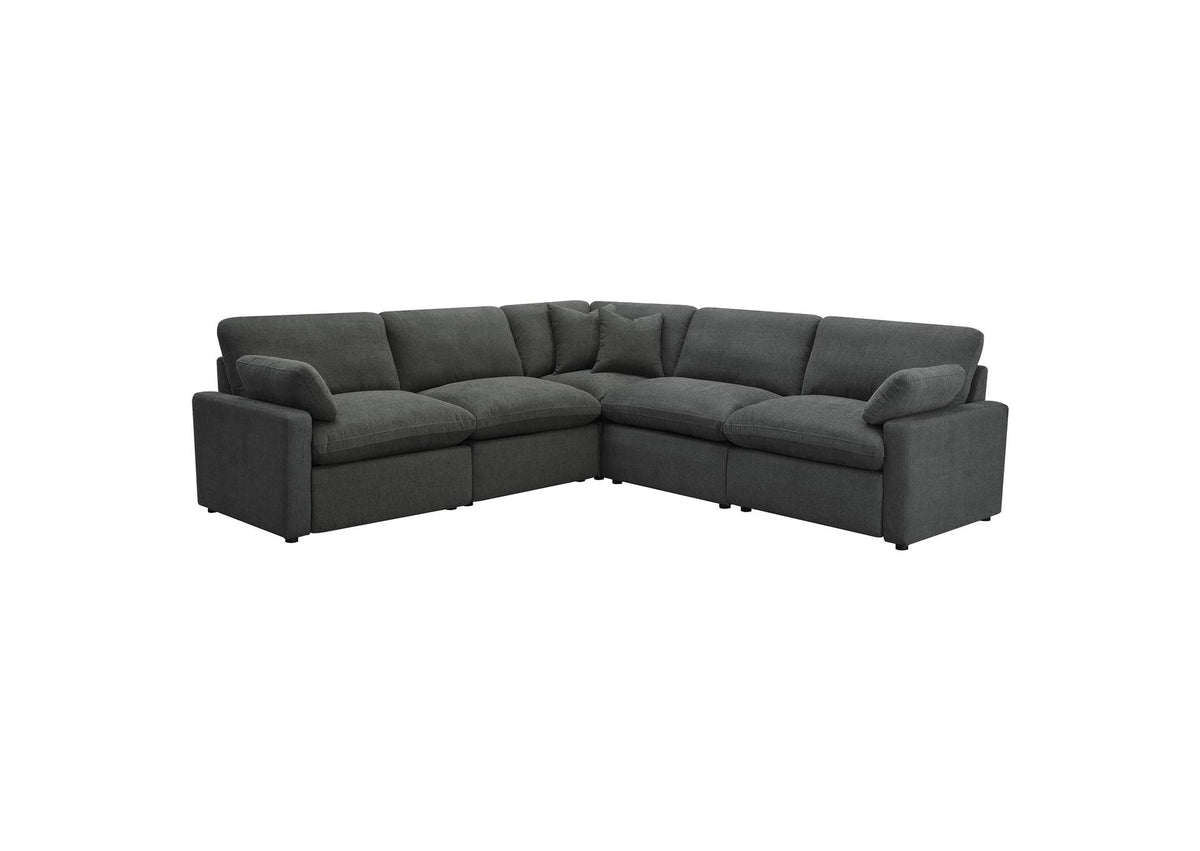 609530P Collins 5-piece Modular Power Reclining Sectional Dark Grey