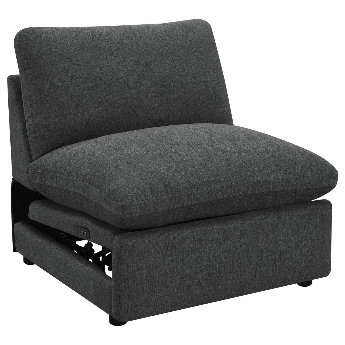 609530P Collins 5-piece Modular Power Reclining Sectional Dark Grey