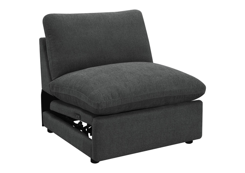 609530P Collins 5-piece Modular Power Reclining Sectional Dark Grey