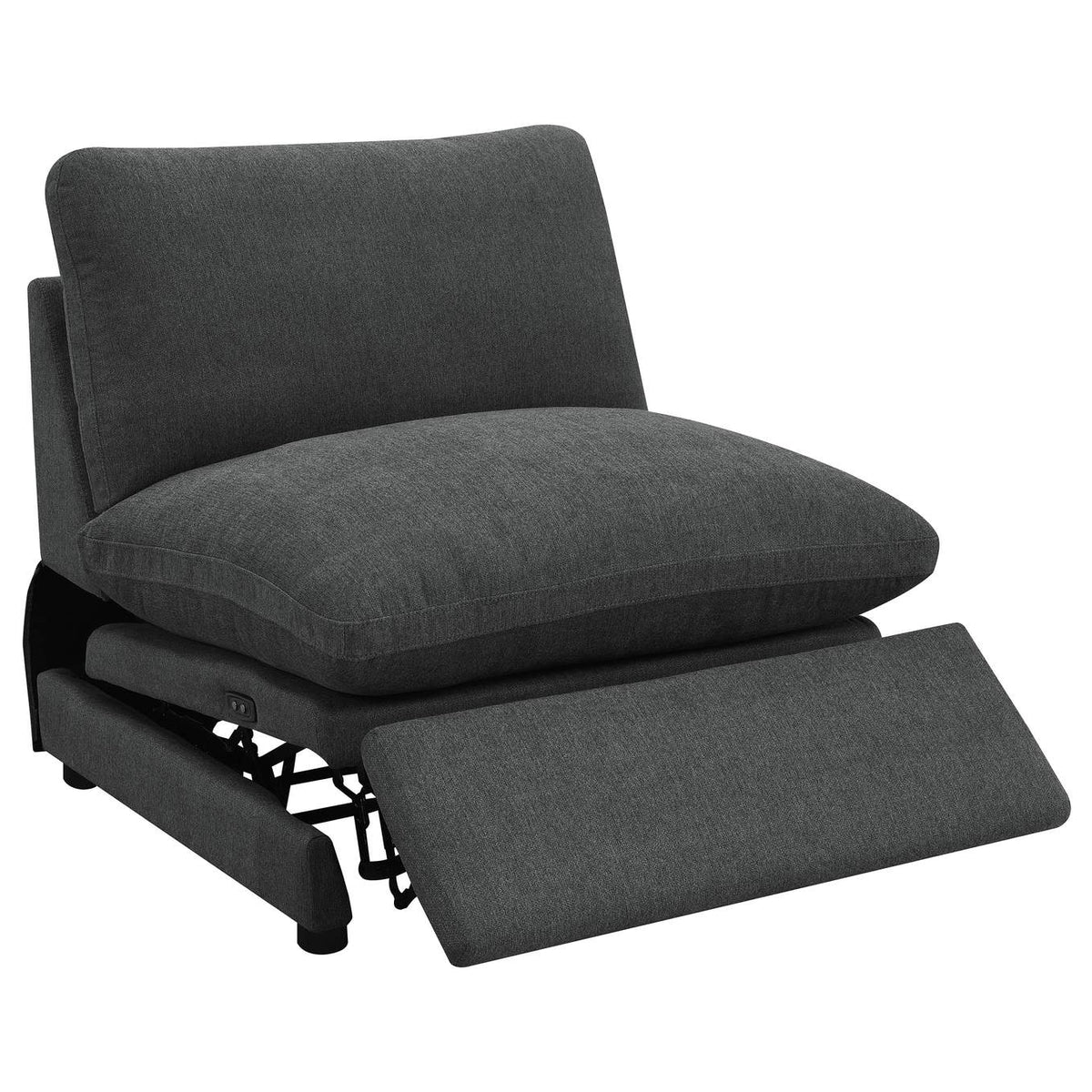 609530P Collins 5-piece Modular Power Reclining Sectional Dark Grey