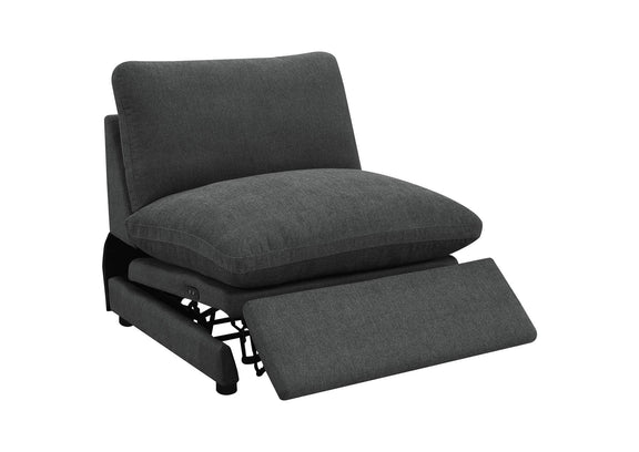 609530P Collins 5-piece Modular Power Reclining Sectional Dark Grey