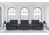 609531PT Collins 5-Piece Power Reclining Home Theater Seating Dark Grey